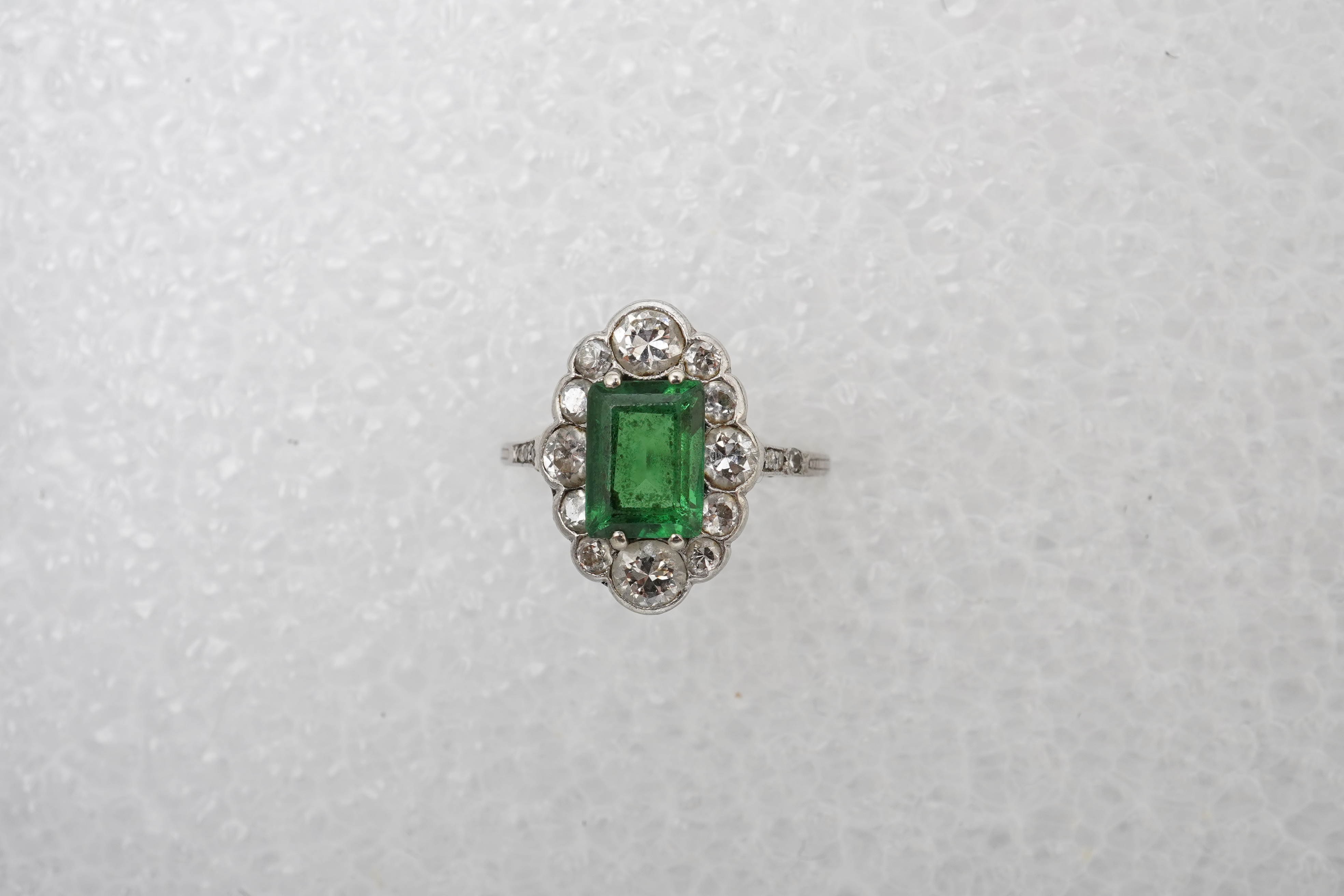 An Art Deco doublet stone and diamond ring, 1920s and later